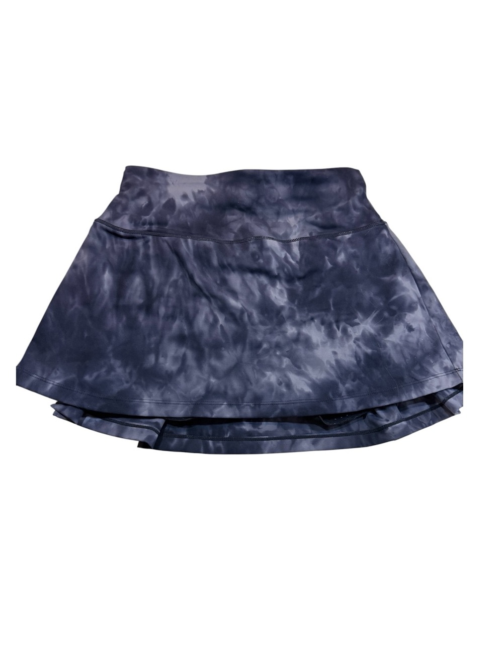 SoothFeel Pleated Back Tie Dye Tennis Skirt Black/Gray Size Small